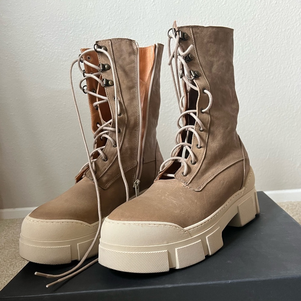 Wedge boots, worn only once.